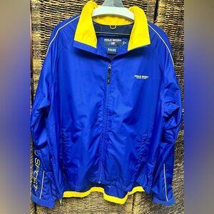 Polo,‎ Ralph Lauren, Polo Sport, Vintage, XXL, Blue/Yellow Lightweight Jacket